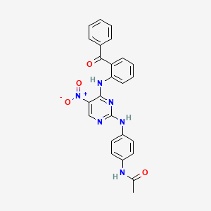 N-[4-[[4-(2-benzoylanilino)-5-nitropyrimidin-2-yl]amino]phenyl]acetamide