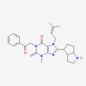 8-(1,2,3,3a,4,5,6,6a-Octahydrocyclopenta[b]pyrrol-4-yl)-3-methyl-7-(3-methylbut-2-enyl)-2-methylidene-1-phenacylpurin-6-one