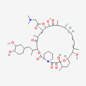 [(1S,24E)-1-hydroxy-12-[1-(4-hydroxy-3-methoxycyclohexyl)propan-2-yl]-19,30-dimethoxy-15,17,21,23,29,35-hexamethyl-2,3,10,14,20-pentaoxo-11,36-dioxa-4-azatricyclo[30.3.1.04,9]hexatriaconta-16,24,26,28-tetraen-18-yl] 2-(dimethylamino)acetate