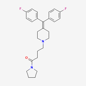 4-[4-[Bis(4-fluorophenyl)methylidene]piperidin-1-yl]-1-pyrrolidin-1-ylbutan-1-one