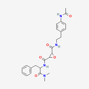 3-N-[2-(4-acetamidophenyl)ethyl]-2-N-[1-(dimethylamino)-1-oxo-3-phenylpropan-2-yl]oxirane-2,3-dicarboxamide