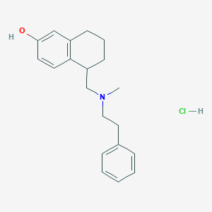 5-[[Methyl(2-phenylethyl)amino]methyl]-5,6,7,8-tetrahydronaphthalen-2-ol;hydrochloride