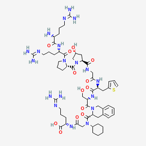 H-D-Arg-Arg-Pro-Hyp-Gly-2Thi-Ser-D-Tic-N(cHex)Gly-Arg-OH