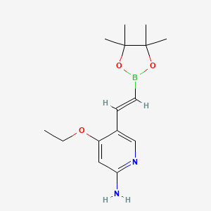 4-ethoxy-5-[(E)-2-(4,4,5,5-tetramethyl-1,3,2-dioxaborolan-2-yl)ethenyl]pyridin-2-amine