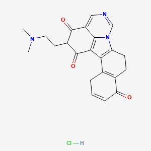 18-[2-(dimethylamino)ethyl]-12,14-diazapentacyclo[10.7.1.02,11.03,8.016,20]icosa-1(20),2(11),3(8),5,13,15-hexaene-7,17,19-trione;hydrochloride