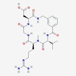 [11-(3-Guanidino-propyl)-14-isopropyl-12-methyl-4,7,10,13,16-pentaoxo-3,6,9,12,15-pentaaza-bicyclo[15.3.1]henicosa-1(21),17,19-trien-5-yl]-acetic acid; TFA