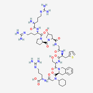 H-D-Arg-Arg-D-Pro-D-xiHyp-Gly-2Thi-Ser-Tic-N(cHex)Gly-Arg-OH