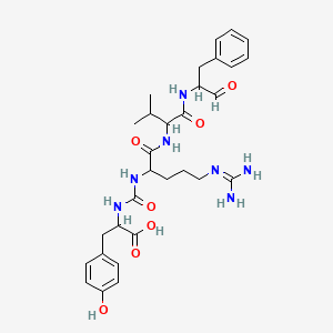 2-[[5-(Diaminomethylideneamino)-1-[[3-methyl-1-oxo-1-[(1-oxo-3-phenylpropan-2-yl)amino]butan-2-yl]amino]-1-oxopentan-2-yl]carbamoylamino]-3-(4-hydroxyphenyl)propanoic acid