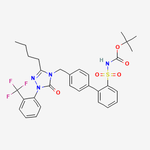 1-[2-(Trifluoromethyl)phenyl]-3-butyl-4-[2'-[(tert-butoxycarbonyl)sulfamoyl]-4-biphenylylmethyl]-1H-1,2,4-triazole-5(4H)-one