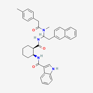 molecular formula C38H40N4O3 B10837826 N-[(1S,2R)-2-[[1-[methyl-[2-(4-methylphenyl)acetyl]amino]-2-naphthalen-2-ylethyl]carbamoyl]cyclohexyl]-1H-indole-3-carboxamide 