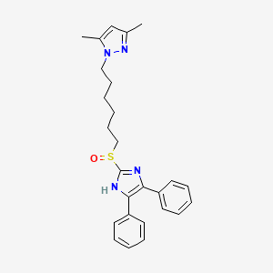 molecular formula C26H30N4OS B10837904 1-[6-(4,5-Diphenyl-1H-imidazole-2-sulfinyl)-hexyl]-3,5-dimethyl-1H-pyrazole 