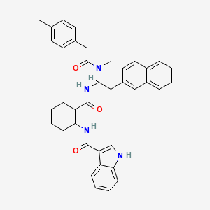 N-[2-[[1-[methyl-[2-(4-methylphenyl)acetyl]amino]-2-naphthalen-2-ylethyl]carbamoyl]cyclohexyl]-1H-indole-3-carboxamide