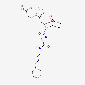 3-(2-{3-[4-(4-Cyclohexyl-butylcarbamoyl)-oxazol-2-yl]-7-oxa-bicyclo[2.2.1]hept-2-ylmethyl}-phenyl)-propionic acid