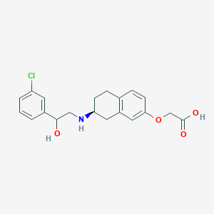 2-[[(7S)-7-[[2-(3-chlorophenyl)-2-hydroxyethyl]amino]-5,6,7,8-tetrahydronaphthalen-2-yl]oxy]acetic acid