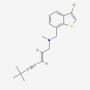 (E)-N-[(3-chloro-1-benzothiophen-7-yl)methyl]-N,6,6-trimethylhept-2-en-4-yn-1-amine