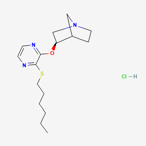 (3R)-3-(3-hexylsulfanylpyrazin-2-yl)oxy-1-azabicyclo[2.2.1]heptane;hydrochloride