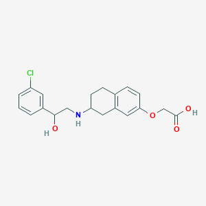 2-[[7-[[2-(3-Chlorophenyl)-2-hydroxyethyl]amino]-5,6,7,8-tetrahydronaphthalen-2-yl]oxy]acetic acid