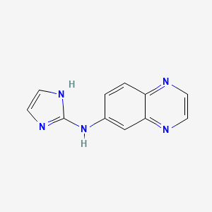 molecular formula C11H9N5 B10838093 (1H-Imidazol-2-yl)-quinoxalin-6-yl-amine 