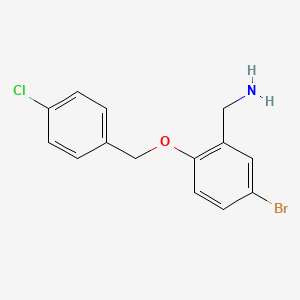 (2-(4-Chlorobenzyloxy)-5-bromophenyl)methanamine