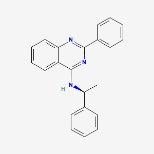 molecular formula C22H19N3 B10838207 2-phenyl-N-[(1S)-1-phenylethyl]quinazolin-4-amine 