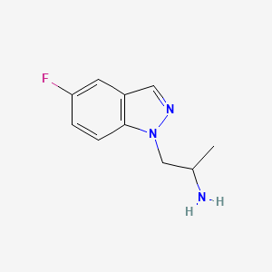 molecular formula C10H12FN3 B10838228 (2S)-1-(5-fluoro-1H-indazol-1-yl)propan-2-amine 