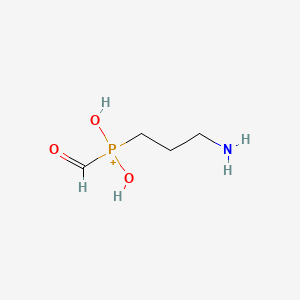 molecular formula C4H11NO3P+ B10838236 (3-Amino-propyl)-hydroxymethyl-phosphinic acid 