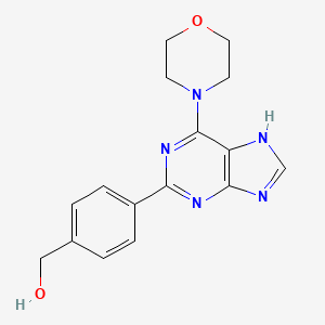 molecular formula C16H17N5O2 B10838271 (4-(6-morpholino-9H-purin-2-yl)phenyl)methanol 