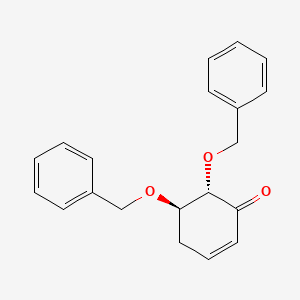 molecular formula C20H20O3 B10838332 (5R,6S)-5,6-bis(benzyloxy)cyclohex-2-enone 