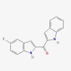 molecular formula C17H11FN2O B10838339 (5-fluoro-1H-indol-2-yl)-(1H-indol-2-yl)methanone 