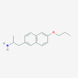 molecular formula C16H21NO B10838360 (6-Propoxy-2-naphthyl)-2-aminopropane 