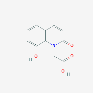 molecular formula C11H9NO4 B10838376 (8-Hydroxy-2-oxo-2H-quinolin-1-yl)-acetic acid 