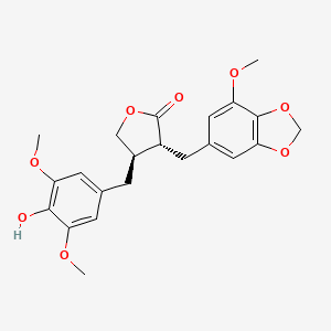 molecular formula C22H24O8 B10838395 (8R,8'R)-4-hydroxycubebinone 