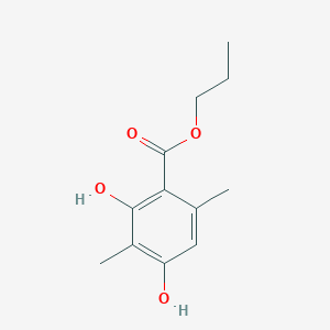 molecular formula C12H16O4 B108384 Propyl 2,4-dihydroxy-3,6-dimethylbenzoate CAS No. 261174-49-6