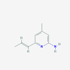 molecular formula C9H12N2 B10838452 (E)-4-Methyl-6-(prop-1-enyl)pyridin-2-amine 