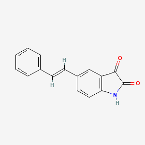 molecular formula C16H11NO2 B10838483 (E)-5-Styrylisatin 