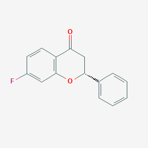 molecular formula C15H11FO2 B10838492 (R)(+)-7-fluoro-2-phenylchroman-4-one 