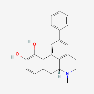 molecular formula C23H21NO2 B10838521 (R)-(-)-2-Phenyl-apomorphine hydrochloride 