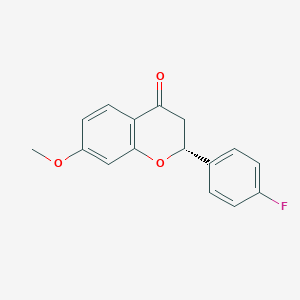 molecular formula C16H13FO3 B10838528 (R)(+)-2-(4-fluorophenyl)-7-methoxychroman-4-one 