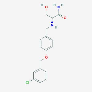 molecular formula C17H19ClN2O3 B10838588 (R)-N2-{4-[(3-chlorobenzyl)oxy]benzyl}serinamide 