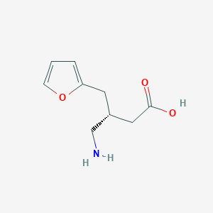 molecular formula C9H13NO3 B10838601 (R)-3-(aminomethyl)-4-(furan-2-yl)butanoic acid 