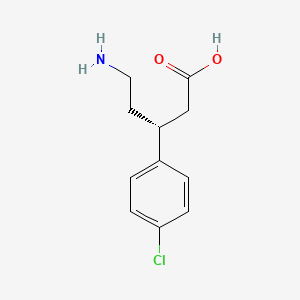 molecular formula C11H14ClNO2 B10838631 (R)-5-Amino-3-(4-chloro-phenyl)-pentanoic acid 