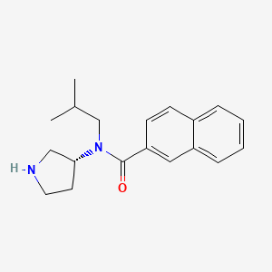 molecular formula C19H24N2O B10838634 (R)-N-isobutyl-N-(pyrrolidin-3-yl)-2-naphthamide 