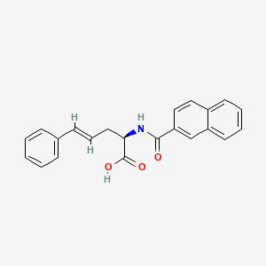 molecular formula C22H19NO3 B10838648 (2R,4E)-2-[(naphthalen-2-ylcarbonyl)amino]-5-phenylpent-4-enoic acid 