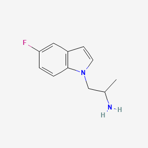 molecular formula C11H13FN2 B10838678 (R,S)-1-(5-fluoro-1H-indol-1-yl)propan-2-amine 