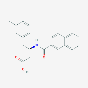 molecular formula C22H21NO3 B10838687 (R)-3-(2-naphthamido)-4-m-tolylbutanoic acid 