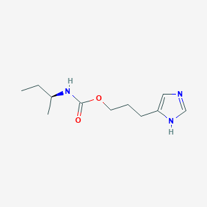 molecular formula C11H19N3O2 B10838724 (S)-3-(1H-imidazol-4-yl)propyl sec-butylcarbamate 