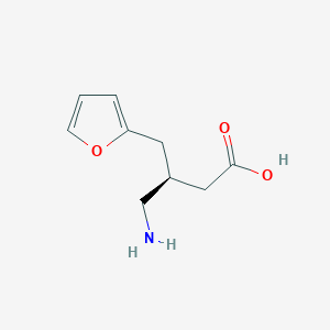 molecular formula C9H13NO3 B10838730 (S)-3-(aminomethyl)-4-(furan-2-yl)butanoic acid 