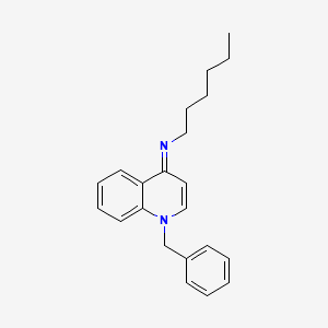 molecular formula C22H26N2 B10838870 [1-Benzyl-1H-quinolin-(4E)-ylidene]-hexyl-amine 