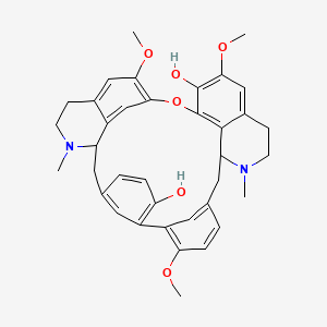 molecular formula C37H40N2O6 B10838876 9,20,25-Trimethoxy-15,30-dimethyl-23-oxa-15,30-diazaheptacyclo[22.6.2.13,7.18,12.114,18.027,31.022,33]pentatriaconta-3(35),4,6,8,10,12(34),18,20,22(33),24,26,31-dodecaene-6,21-diol 