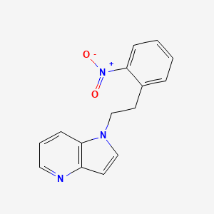 molecular formula C15H13N3O2 B10839282 1-(2-nitrophenethyl)-1H-pyrrolo[3,2-b]pyridine 